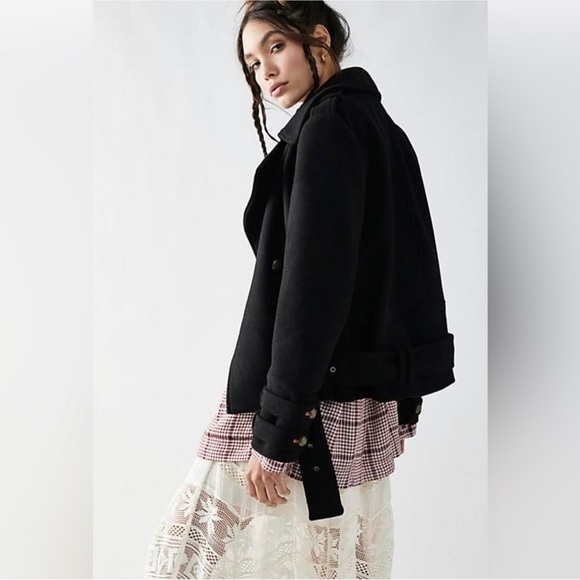 New🌟Free People Cecelia Peacoat - Classic Black-S